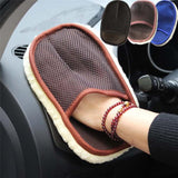 1 Pcs Car Styling Wool Soft Car Wash Cleaning Glove Cleaning Brush Motorcycle Washer Care Products Car Accessories