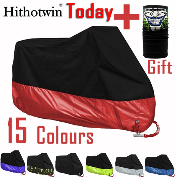 Motorcycle cover M L XL 2XL 3XL 4XL universal Outdoor Uv Protector for Scooter waterproof Bike Rain Dustproof cover 15 colors