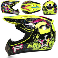 2018 Professional Racing Motocross Casque hors route Casque Moto Capacete Moto Casco Off-road Cartoon Children Motorcycle Helmet