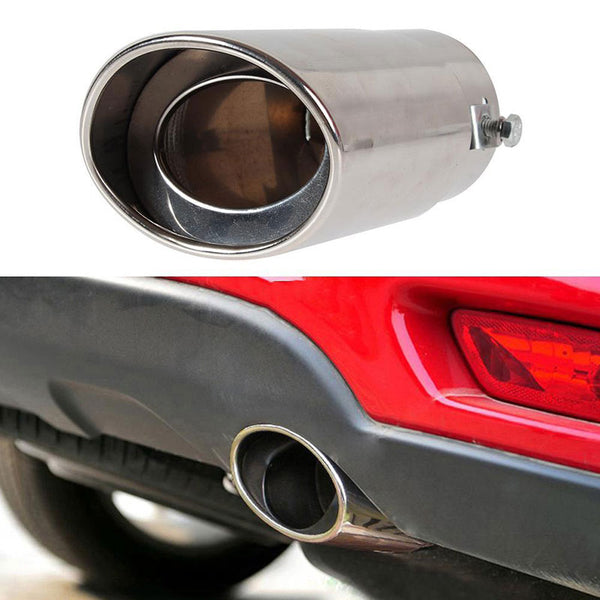 Vehemo Diameter 51-51mm Car Tail Pipe End Tip Muffler Tip Pipe Stainless Steel Noise Reduction Outlet Rear Vehicle Exhaust Auto