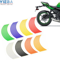 Motorcycle Sticker Car Wheel Tire Stickers Reflective Rim Band Exterior Accessories for ATV SUZUKI GSR 600 750 GS500 GSX 1300 R