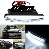 1xCar Led Daytime Driving Running Light 8 LED Fog Lights Waterproof Bright White Auto Durable DC 12V Head Lamp Parking Bulb  #H