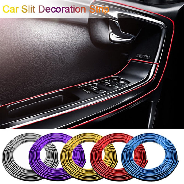 Universal Car Headlight Decoration Strip Moulding Car-styling Accessories 5M Car Cover Trim Dashboard Door Edge Styling Interior